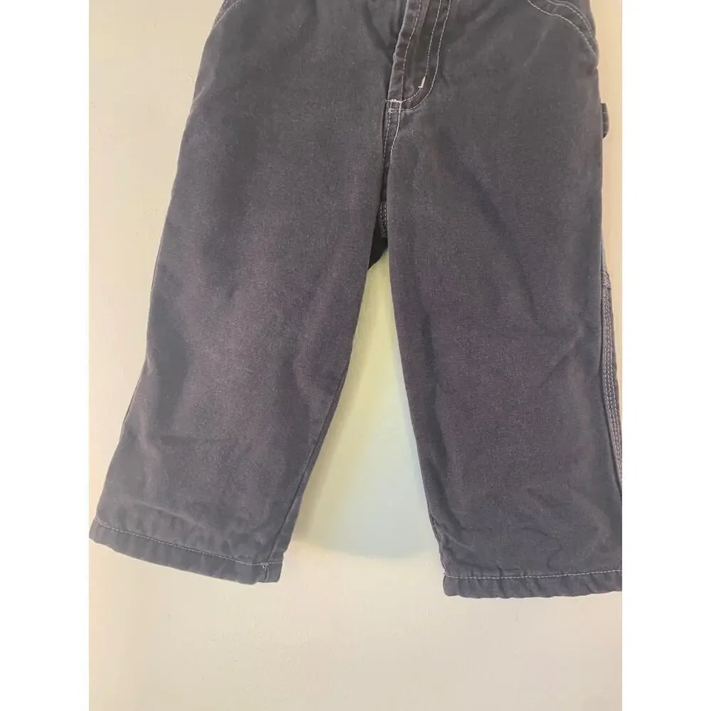 OLD NAVY Boy’s Carpenter Khaki Flannel Lined Pants / Size: 12-18 Months